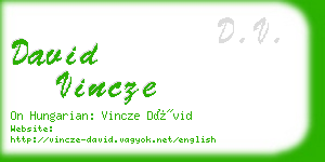 david vincze business card